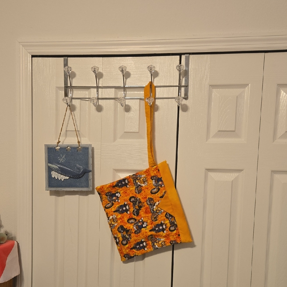 Orange Patterned Tote Bag